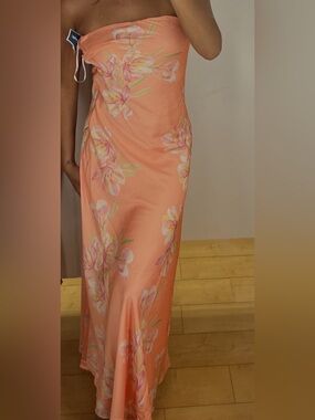 Floral Coral Maxi dress